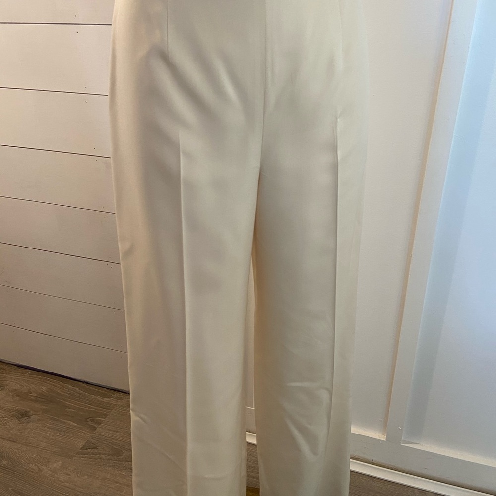Ann Taylor cream silk pants